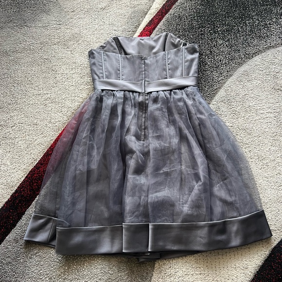 Alfred Angelo Charcoal Strapless Formal Dress - Picture 4 of 4